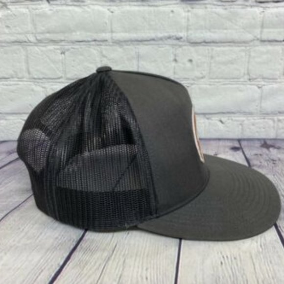 YUPOONG The Classics Hat Cap Snapback Black Gray Trucker Mesh Sew on Patch Logo - Picture 4 of 10